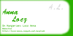 anna locz business card